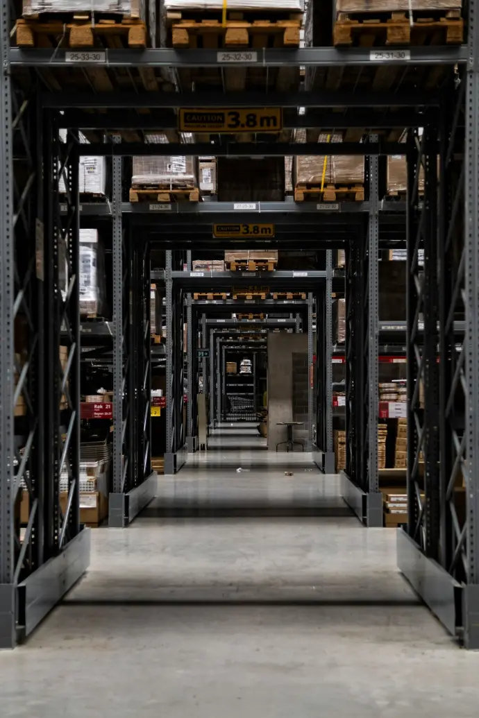 a large warehouse filled with lots of boxes